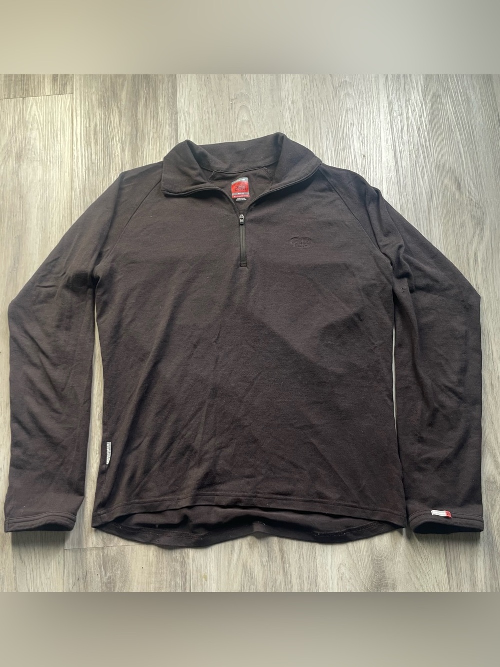 Icebreaker Men's Brown Merino Wool  Half-Zip Pullover